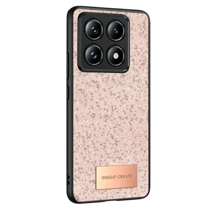 Onegif  Mi 14t Pro Bright Simli Kapak - Pembe