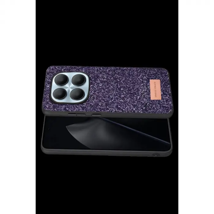 Onegif   Note 15 Pro 5g Bright Simli Kapak - Derin Mor