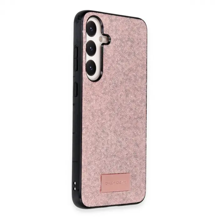 Onegif Samsung Galaxy A55 5g Bright Simli Kapak - Pembe