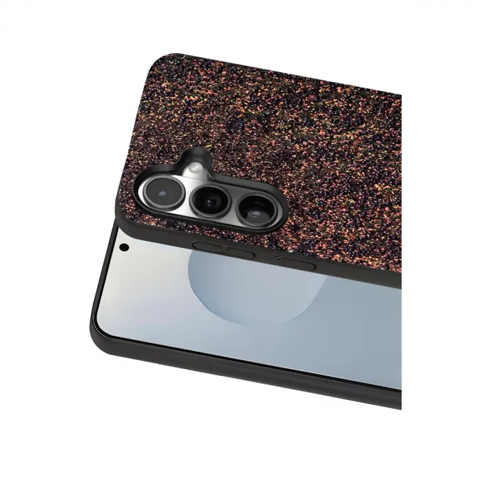 Onegif Samsung Galaxy S25 Bright Simli Kapak - Derin Mor