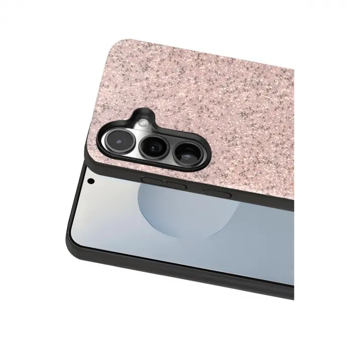 Onegif Samsung Galaxy S25 Bright Simli Kapak - Pembe