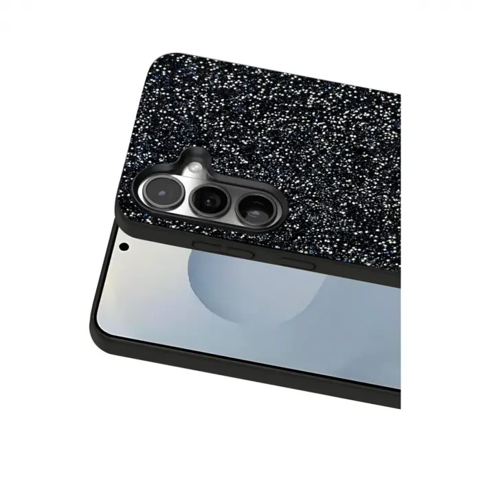 Onegif Samsung Galaxy S25 Bright Simli Kapak - Siyah