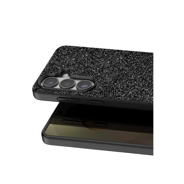 Onegif Samsung Galaxy S26 Bright Simli Kapak - Siyah