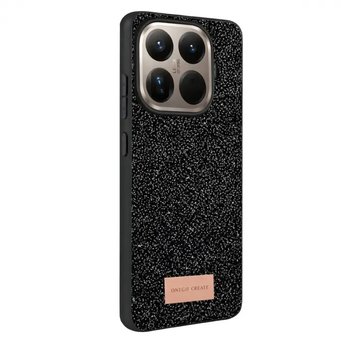 Onegif Xiaomi Mi 15t Pro Bright Simli Kapak - Siyah