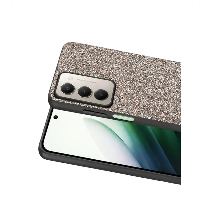 Onegif Xiaomi Redmi 15 4g Bright Simli Kapak - Gümüş
