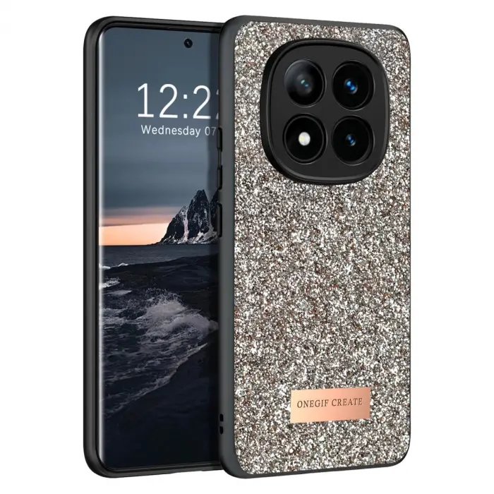 Onegif Xiaomi Redmi Note 14 Pro 4g Bright Simli Kapak - Gold
