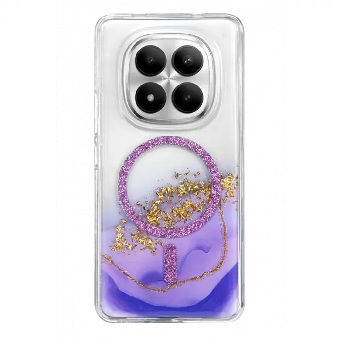 Onegif Xiaomi Redmi Note 15 4g Lotus Simli Magsafe Kapak - Mor