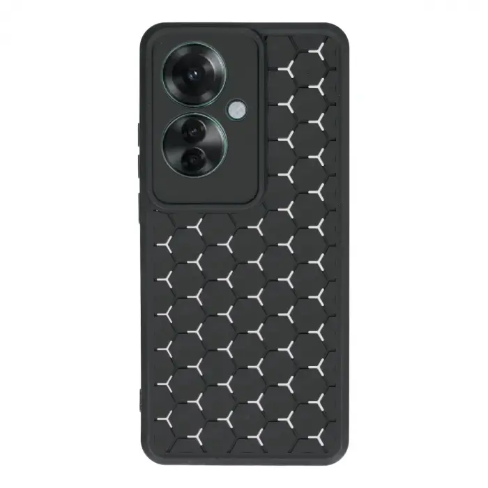 Oppo Reno 11f Kılıf Petek Silikon Kapak - Siyah