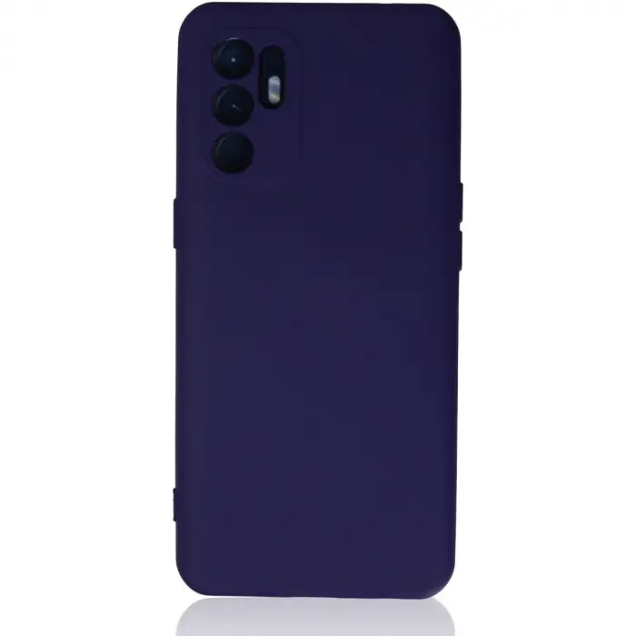 Oppo Reno 6 Kılıf Nano İçi Kadife Silikon - Mor