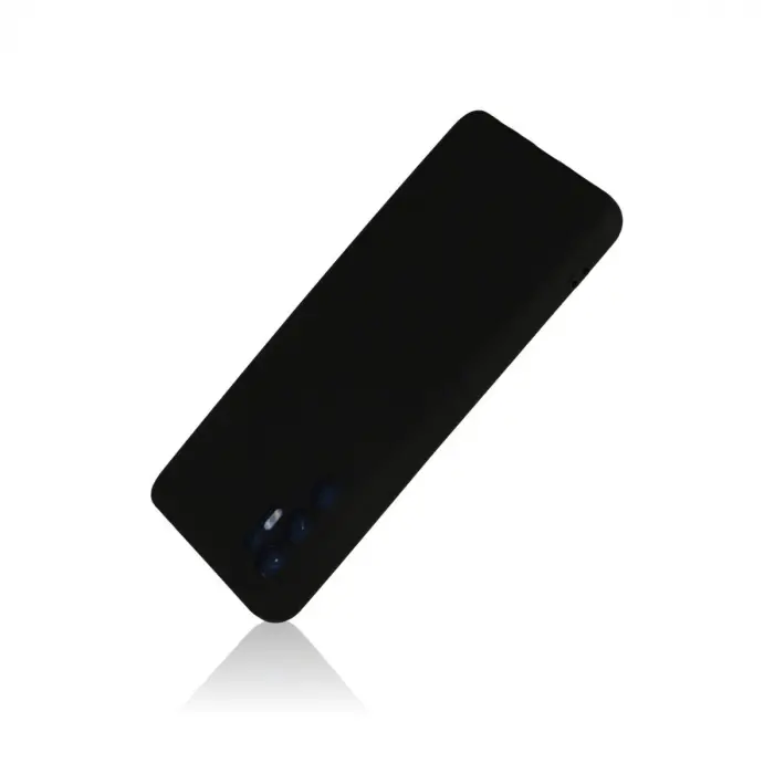 Oppo Reno 6 Kılıf Nano İçi Kadife Silikon - Siyah