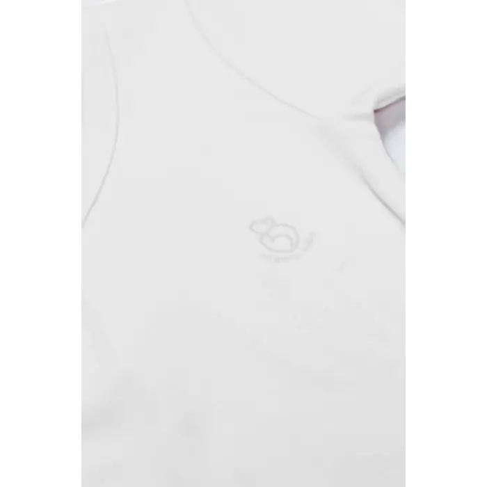 Organik Natural Basic Style Kruvaze Uzun Kol Body BS17102 Beyaz