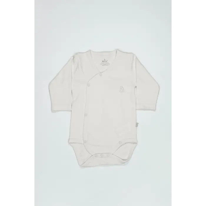 Organik Natural Basic Style Kruvaze Uzun Kol Body BS17102 Ekru