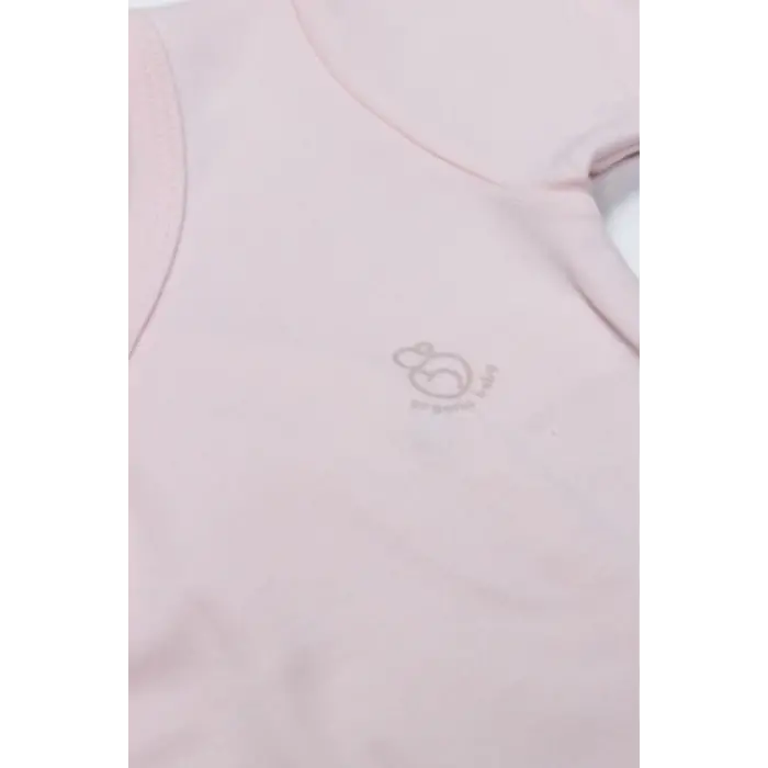 Organik Natural Basic Style Kruvaze Uzun Kol Body BS17102 Pembe