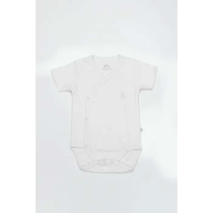 Organik Natural Basic Style Kruvaze Yarım Kol Body BS17101 Beyaz