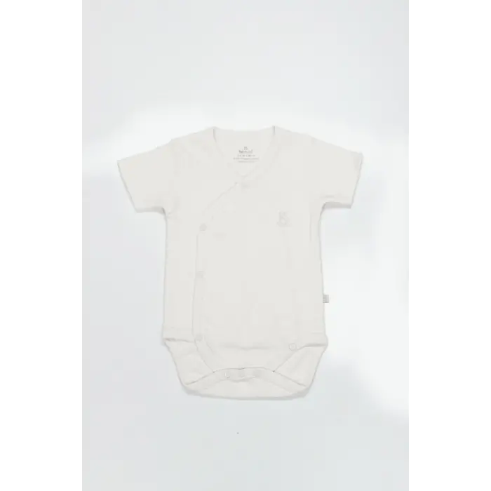 Organik Natural Basic Style Kruvaze Yarım Kol Body BS17101 Ekru