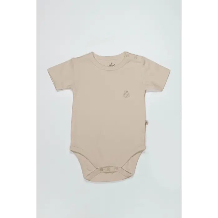 Organik Natural Basic Style Yarım Kol Body BS17103 Bej