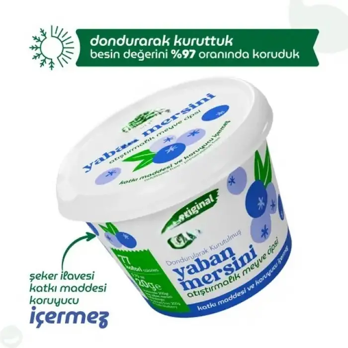 Original Yaban Mersini Atıştırmalık Meyve Cipsi 20gr