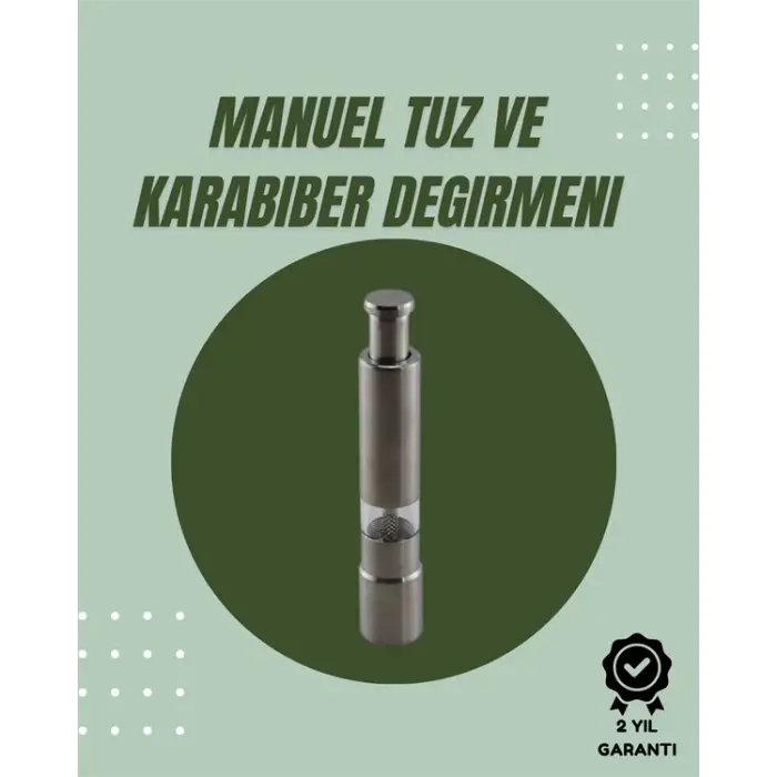 Orta Boy Kararbiber ve Tuz Öğütücü – Kolay Kullanım, Şık Tasarım