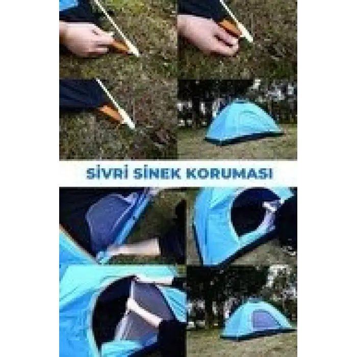 Otomatik Hada Açılan Su Geçirmez Çadır 4 Kişilik