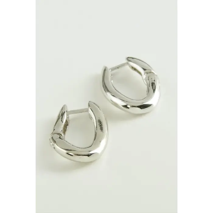 Oval Trend Metal Küpe