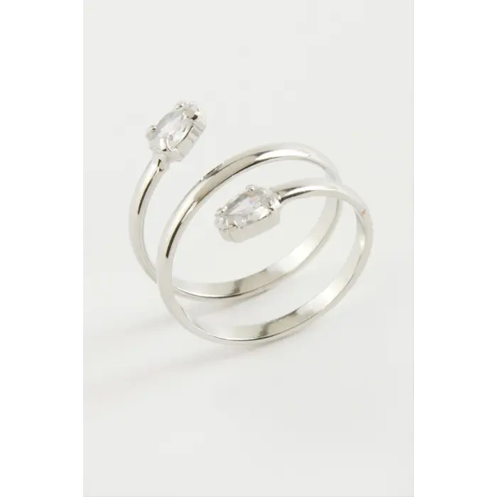 Oval Zirkon Taşlı Yüzük