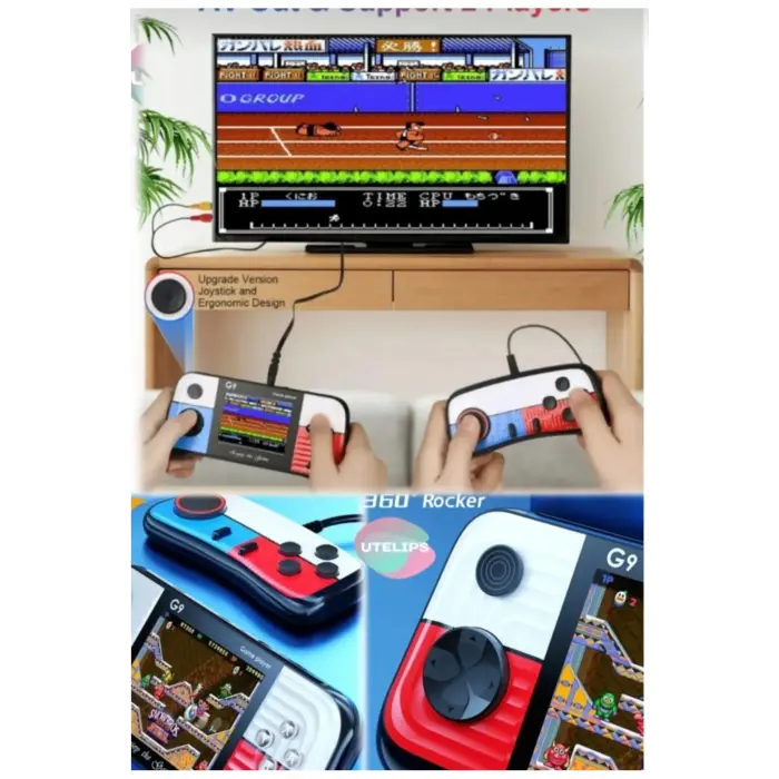 Oyun konsolu gamepad joystick 500 oyunlu çok renkli bluetoothsuz atari oyun kutusu