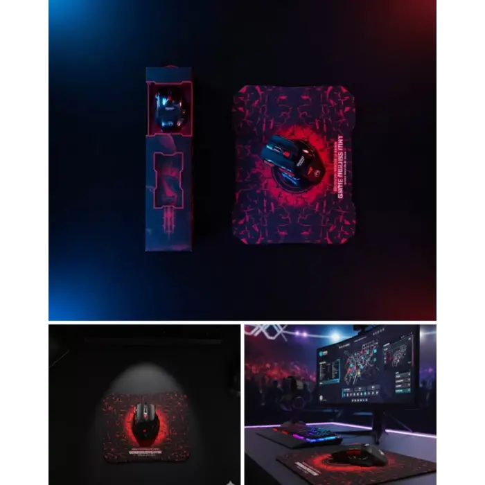 Oyuncu Mouse Seti RGB Aydınlatmalı 7 Fonksiyon Tuşlu Yüksek Performans