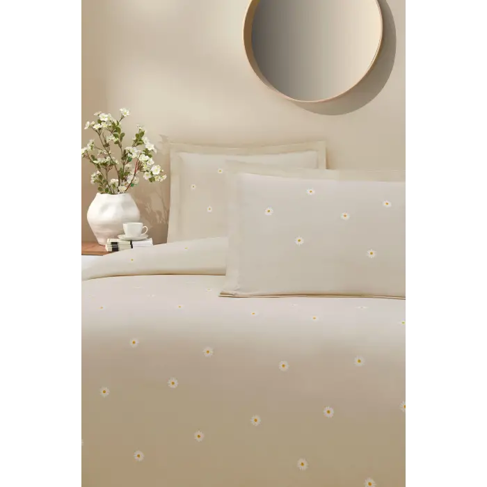 Özdilek Çift Kişilik Ranforce Nev Takımı Daisy Pure Bej