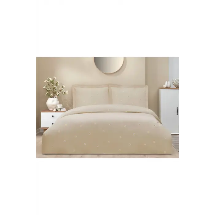 Özdilek Çift Kişilik Ranforce Nev Takımı Daisy Pure Bej