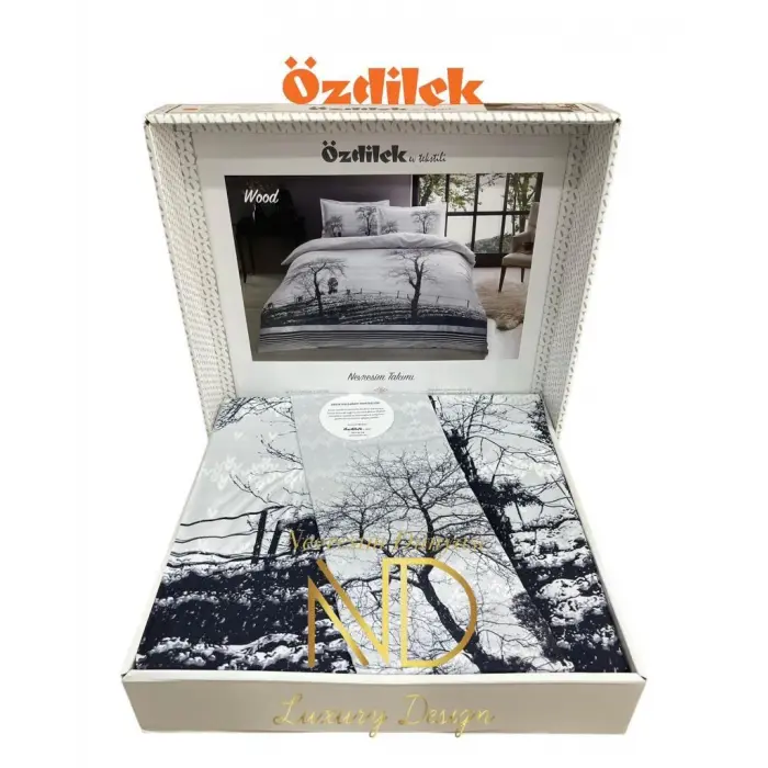 Özdilek Çift Kişilik Ranforce Nev Takımı Wood Mor