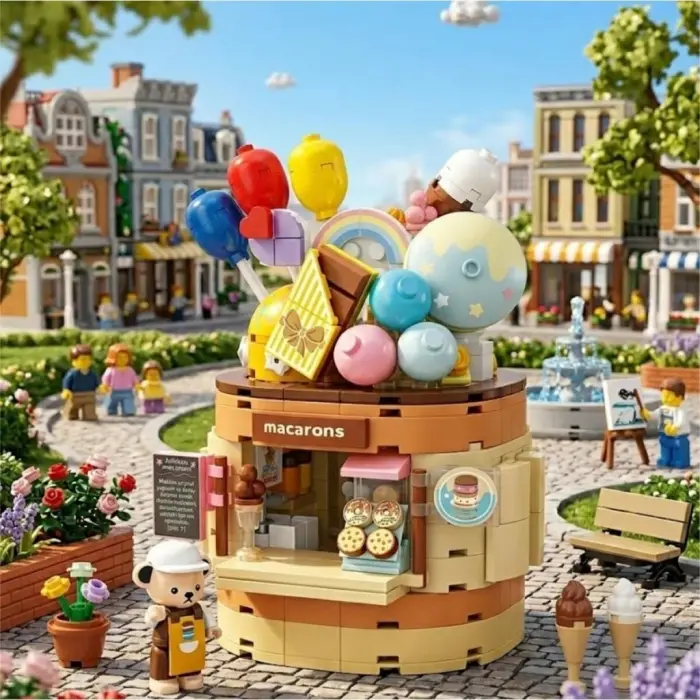 P881201 TEDDY BEAR KOLEKSİYONU DONDURMA DÜNYASI 354 PARÇA BLOCK OYUNCAK