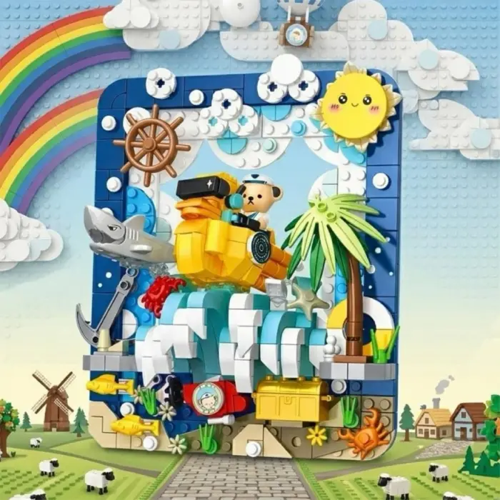 P881503 TEDDY AYI RESİM 417 PARÇA BLOCK OYUNCAK