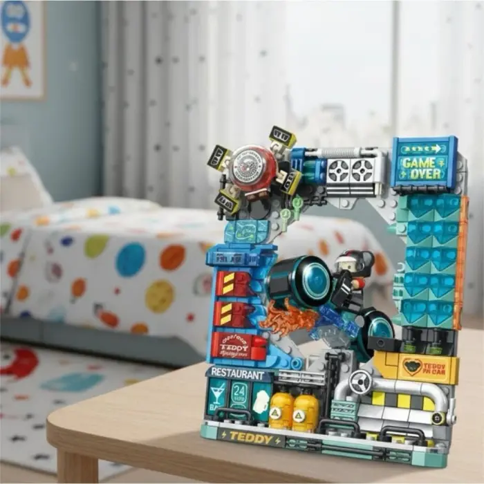 P881505 MOTORCU TEDDY 458 PARÇA BLOCK OYUNCAK