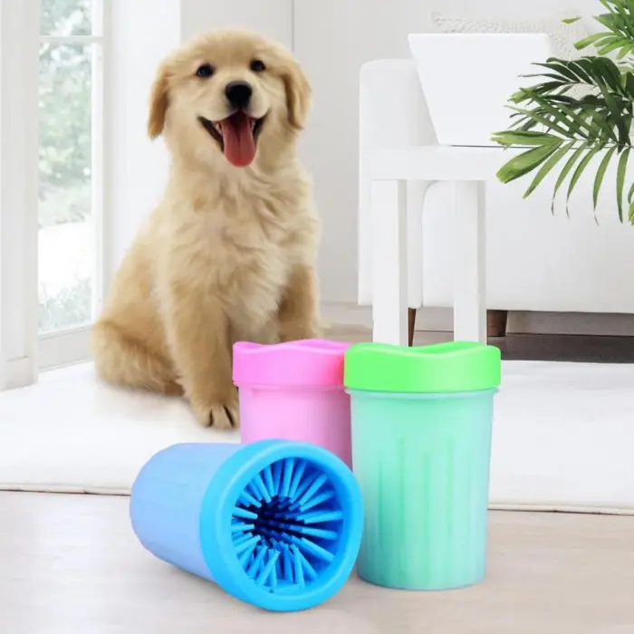Pati Ayak Yı Kovası  Jel Fırçalı Kedi Köpek  (Küçük)