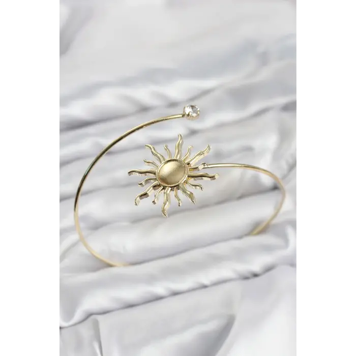 Pazu Bileklik Gold Renk Pirinç Güneş Model