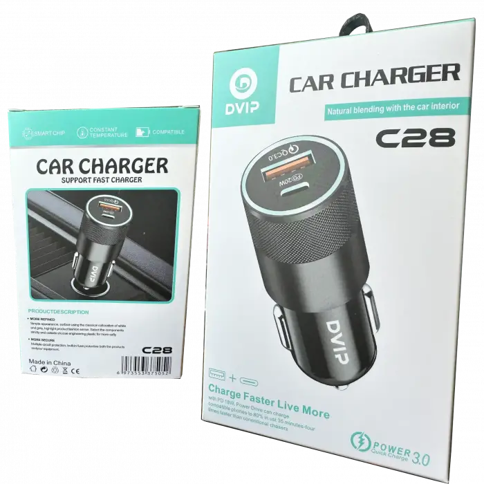 PD 20W + QC3.0 USB Hızlı Araç Şarj Başlığı Dvip C28