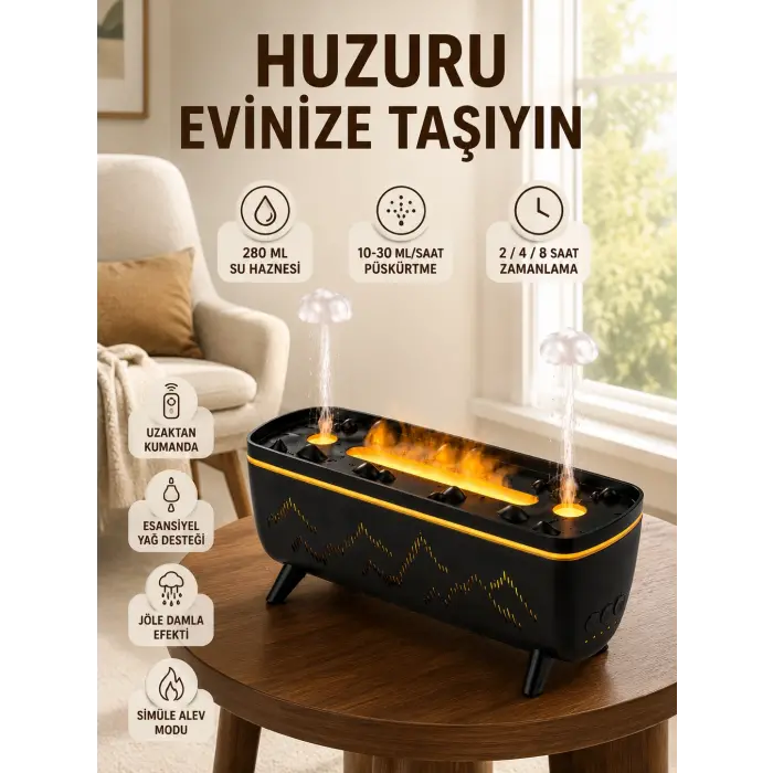 PDPG-V72 ŞÖMİNE NEMLENDİRİCİ SİYAH