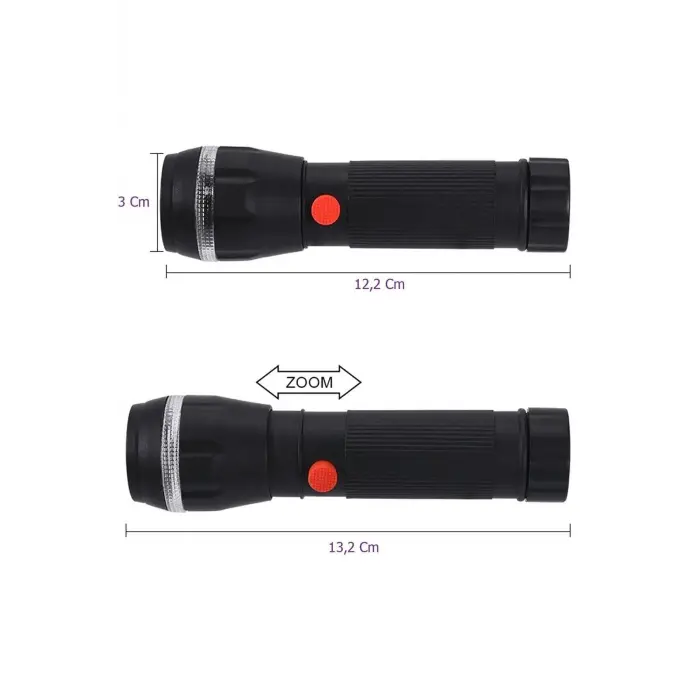 PeakStar PS-7083 Plastik Zoomlu Pilli El Feneri