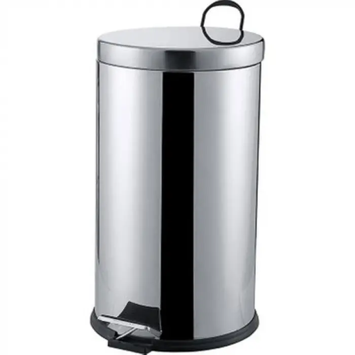 Pedallı 16lt Krom Metal Çöp Kovası Bx40