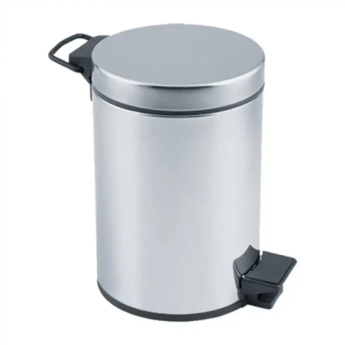 Pedallı 3lt Krom Metal Çöp Kovası Bx40