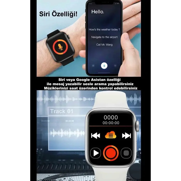 Pembe Renkli, GPS ve Nabız Sensörlü Akıllı Saat, Sesli Görüşme ve Uyku Takibi Özellikli