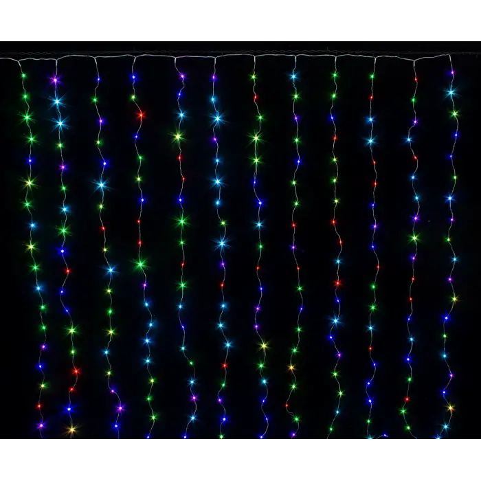 Perde Led  240 Ledli 8 Fonksiyonlu Dekor Lambası RGB