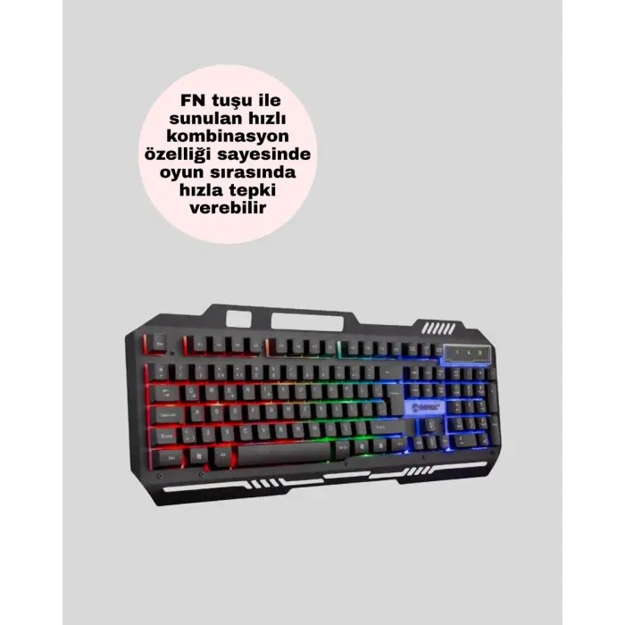 PG8018 LED Aydınlatmalı Mekanik Klavye Mouse – Oyunlarda Üstün Performans