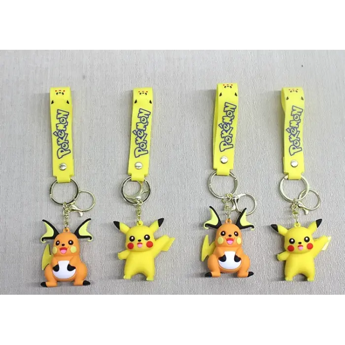 Pikachu Raichu Silikon Anahtarlık