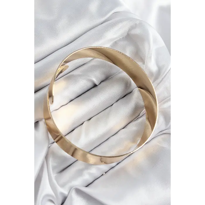 Pirinç Sarmal Model Gold Renk Pazu Bileklik 5886