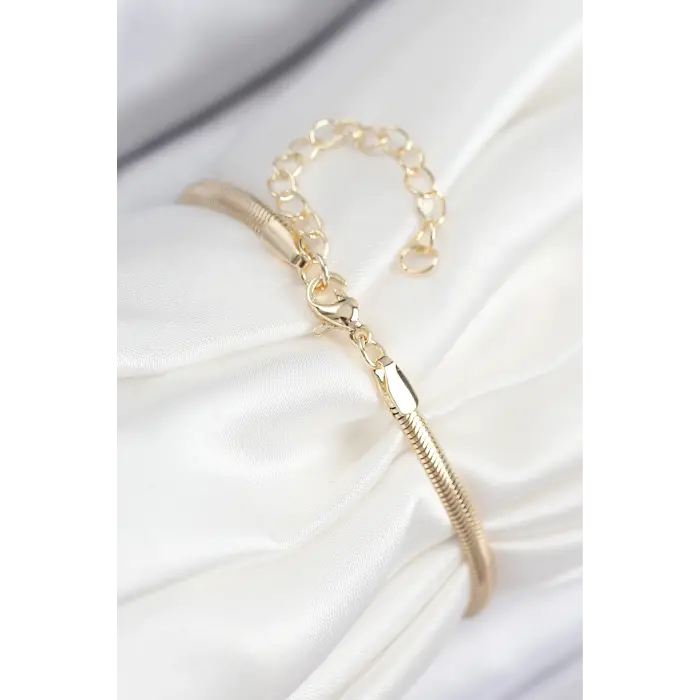 Pirinç Zirkon Taşlı Kalp Model Gold Renk Kadın Bileklik