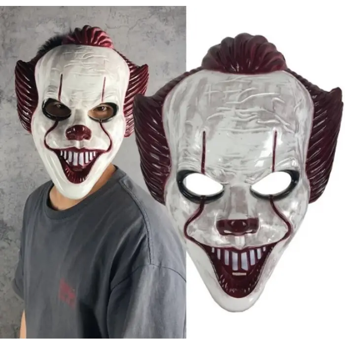 Plastik Joker Maskesi Killer Palyaço Maskesi Bx40