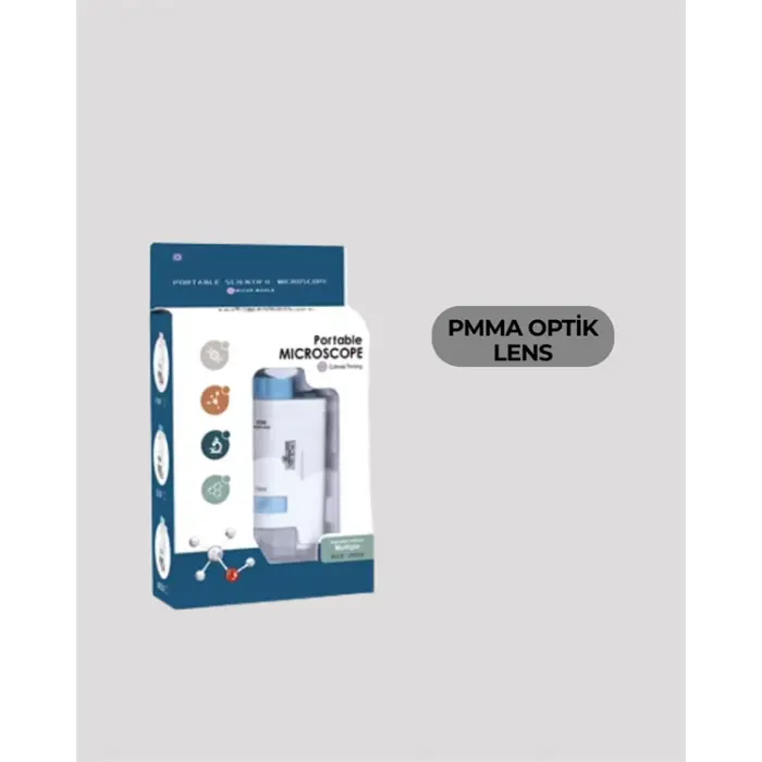 PMMA Optik Lensli Kompakt Taşınabilir Mikroskop Yeni Nesil