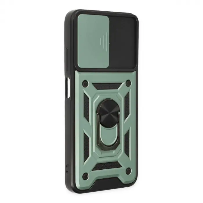 Po M5 Kılıf Pars Lens Yüzüklü  - Yeşil