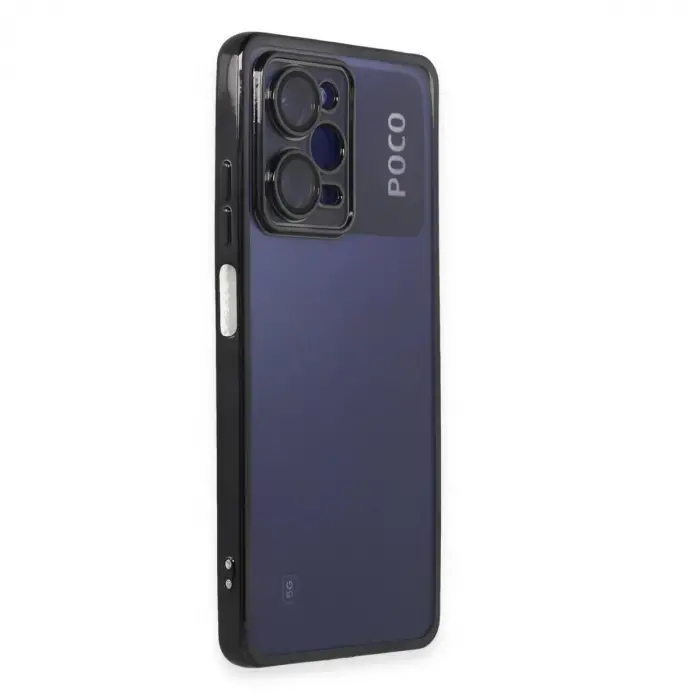 Po X5 Pro 5g Kılıf  Lensli  - Siyah